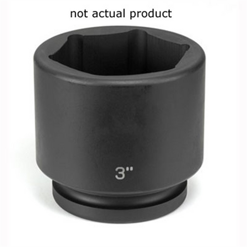 Grey Pneumatic SOC 3-1/8 1"D IMP 6PT BLK