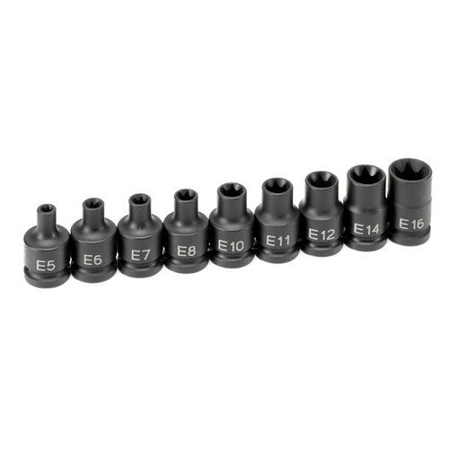 Grey Pneumatic 3/8DR 9PC EXTERNAL TORX SET Grey Pneumatic 3/8DR 9PC EXTERNAL TORX SET