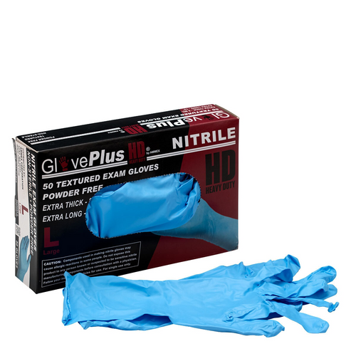First Aid Only Nitrile Exam Gloves Heavy Duty (8 mil thickness) Large 50/box