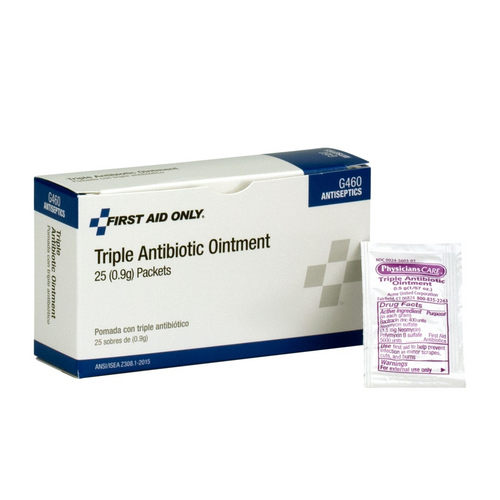 First Aid Only Triple Antibiotic Ointment 25/box First Aid Only Triple Antibiotic Ointment 25/box