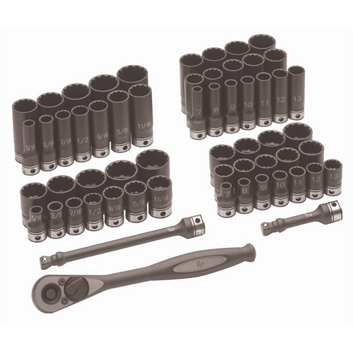 Grey Pneumatic 3/8" Dr. 59pc Fract. & Metric Duo-Socket Set - 12 Grey Pneumatic 3/8" Dr. 59pc Fract. & Metric Duo-Socket Set - 12