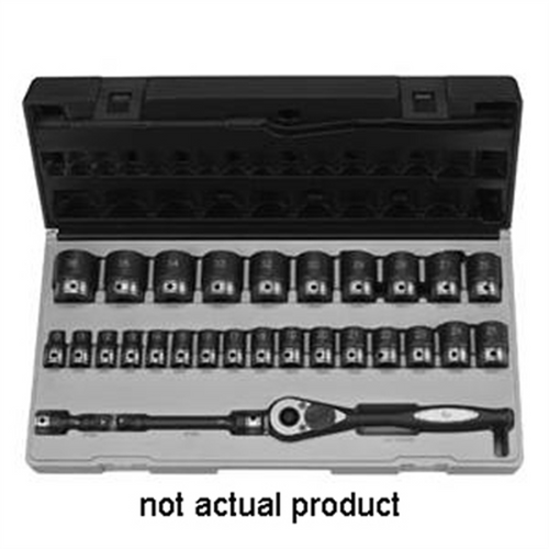 Grey Pneumatic 1/2" Drive x 30mm Standard Duo-Socket - 6 Point