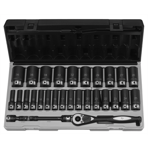 Grey Pneumatic 1/2" Dr. 29pc Metric Deep Duo-Socket Set - 6 Pt. Grey Pneumatic 1/2" Dr. 29pc Metric Deep Duo-Socket Set - 6 Pt.