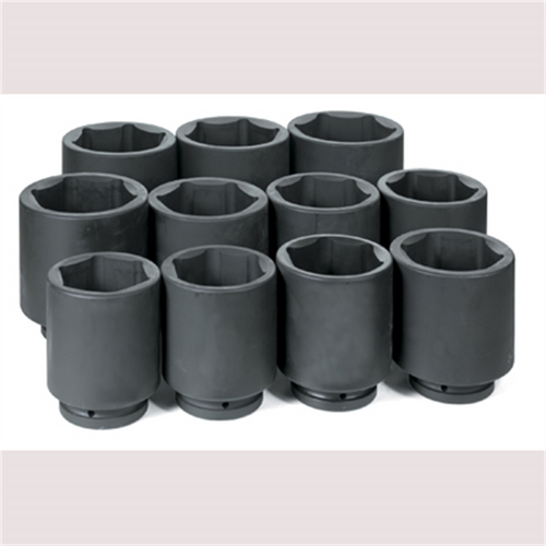 Grey Pneumatic 1" Dr. 11 Piece Deep Fractional Set 3-1/8" - 4-1/2" Grey Pneumatic 1" Dr. 11 Piece Deep Fractional Set 3-1/8" - 4-1/2"