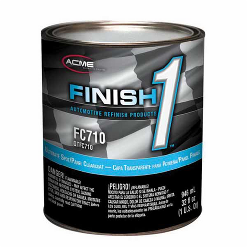 Finish 1 Automotive Refinish Products FC710-4 Ultimate High Solid 4.23 VOC Spot/Panel Clearcoat, 1 qt Can, Gloss