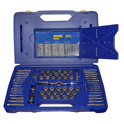 Hanson 116 PIECE TAP/DIE/DRILL DELUXE SET w/PTS HANDLE