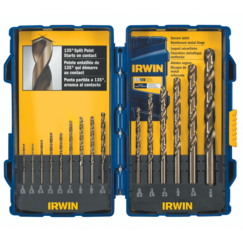 Hanson Drill Bit 15 Pc. Cobalt ALLOY STEEL SET Hanson Drill Bit 15 Pc. Cobalt ALLOY STEEL SET