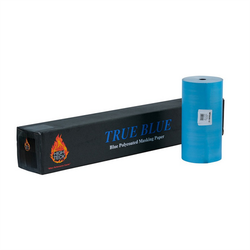 High Teck Products True Blue MP500B-12 Masking Paper, 12 in W x 700 ft L, Polycoated Paper, 35 lb Basis