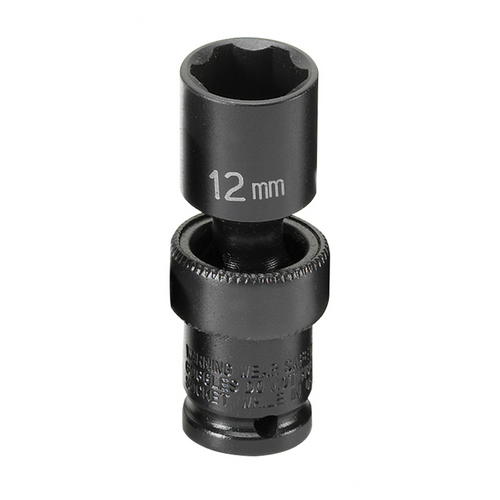 Grey Pneumatic SOC 12MM 1/4D IMP UNIV 6PT