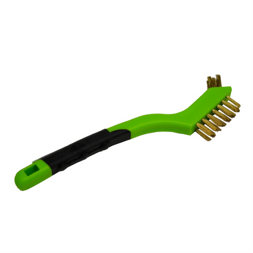 Forney Industries Scratch Brush with Plastic Handle, Brass, 3 x 7 Rows Forney Industries Scratch Brush with Plastic Handle, Brass, 3 x 7 Rows