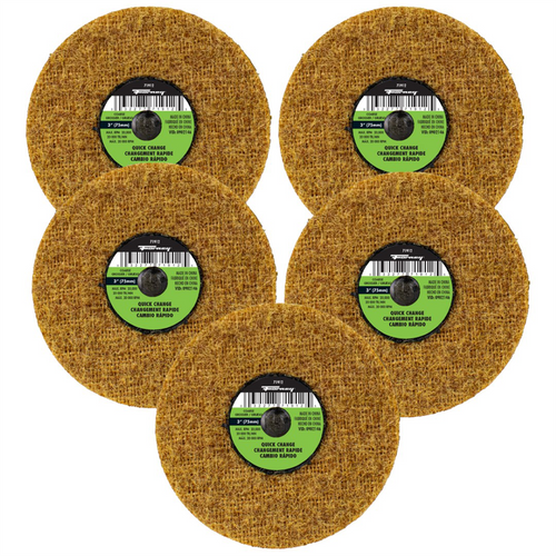 Forney Industries Quick Change Surface Prep Pad, Coarse Grit, 3 in (5-Pack of Forney 71912)