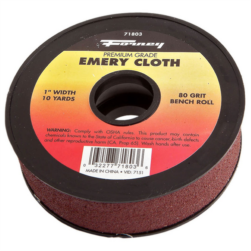 Forney Industries Emery Cloth Bench Roll, 80 Grit