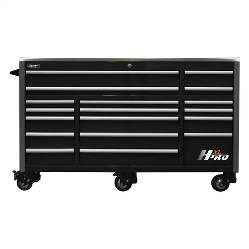 Homak Manufacturing 72 in. HXL 17-Drawer Roller Cabinet - Black Homak Manufacturing 72 in. HXL 17-Drawer Roller Cabinet - Black