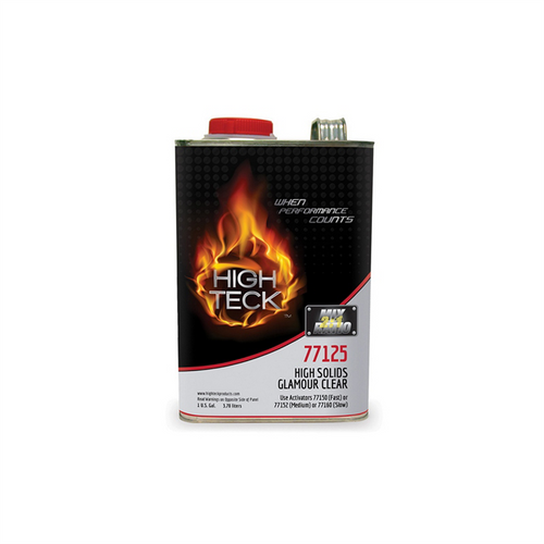 High Teck Products 77125-1 High Solids Glamour Clear, 1 gal, Clear, Liquid, 4.3 lb/gal VOC, 2:1 Mixing