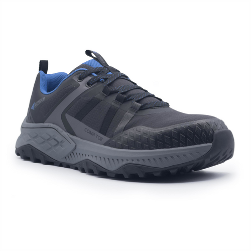 Avenger Work Boots AERO Trail - Men's  Low Top Shoe - Composite Toe - CT |EH |SR - Black / Blue - Size: 10 - D - (Regular)