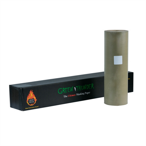 High Teck Products Green Thunder MP470GT-18 Masking Paper, 18 in W x 700 ft L, Polycoated Paper, 30 lb Basis