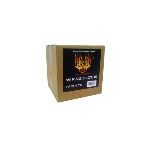 High Teck Products T5 Premium T-Shirt Material Wiping Cloth, 16 in W x 16 in L, 100% Cotton, White, 5 lb Carton