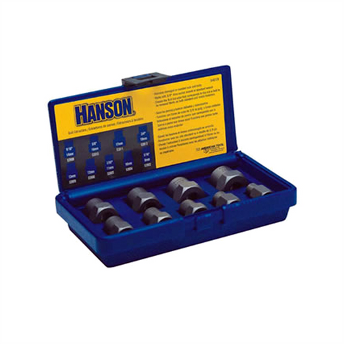 Hanson BOLT EXTRACTOR SET 9PC 8MM-19MM W/3/8" DRIVE
