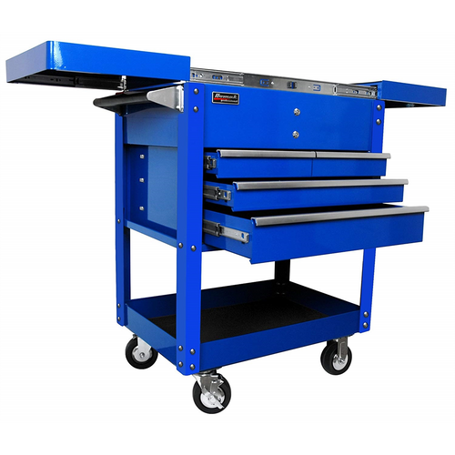 Homak Manufacturing  34" One Drawer Flip Top Service Cart Blue
