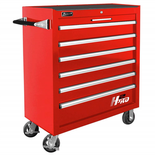 Homak Manufacturing H2Pro Series 36" 6-Drawer Roller Cabinet, Red Homak Manufacturing H2Pro Series 36" 6-Drawer Roller Cabinet, Red