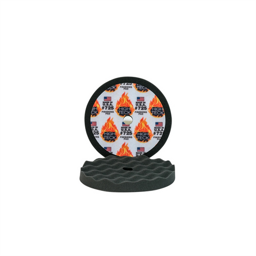 High Teck Products 725 Finishing Pad, 8 in Dia x 1 in in THK, Black, Open Cell Foam
