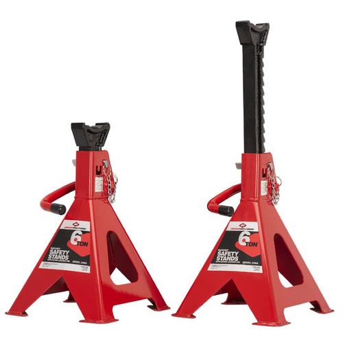 American Forge & Foundry AFF - Jack Stands - 6 Ton Capacity - Ratcheting - Double Locking - Pair