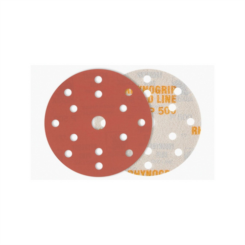Indasa USA,Inc. Medallion 320-320 Rhynogrip Red Line XL Abrasive Solid Disc, 3 in Dia, 320 Grit