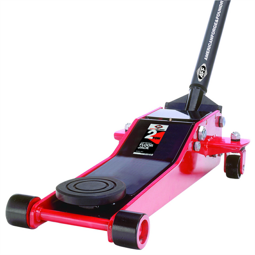 American Forge & Foundry AFF - Service Jack - 2 Ton Capacity - Double Pump - Short Chassis - Low Profile - 2 pc Handle - 2.75" Min H to 20" Max H - Heavy Duty