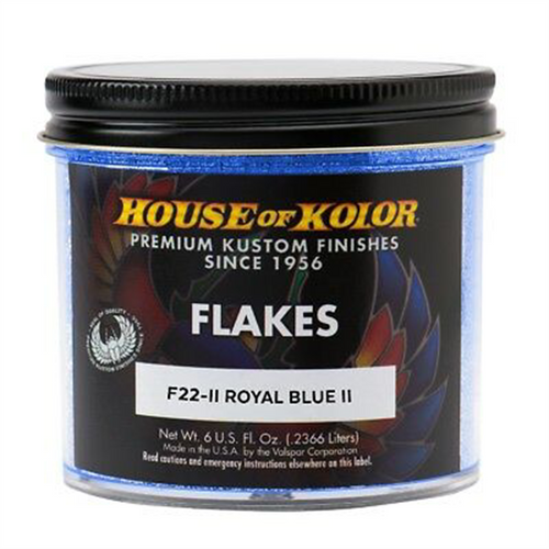 House Of Kolor F22II-C01 F Series Dry Flake, 6 oz Can, Royal Blue II, 1/128th Rectangle