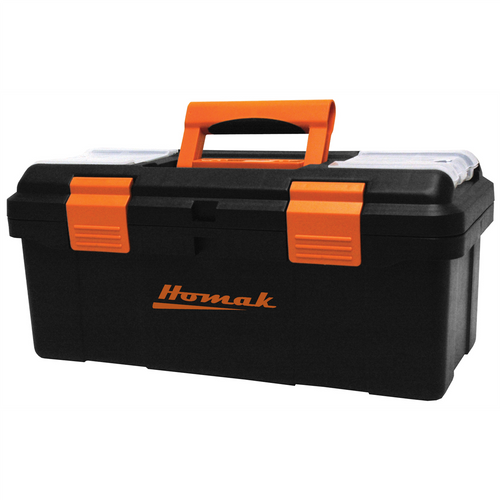 Homak Manufacturing 16 in. Plastic Toolbox w/ Beveled Lid Homak Manufacturing 16 in. Plastic Toolbox w/ Beveled Lid