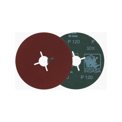 Indasa USA,Inc. 1000-24 Rhynofibre A Silver Resin Grinding Disc, 5 in Dia, P24 Grit, Plain