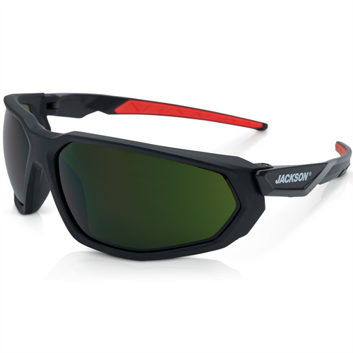 Jackson Safety Safety Glasses - HyperGuard F-Series - Shade 5.0 IR Lens - Black Full Frame - STA-CLEAR Anti-Fog