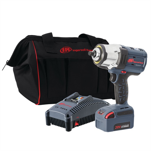 Ingersoll Rand 20V High-torque 1/2" Cordless Impact Wrench Kit, 1500 ft-lbs Nut-busting Torque, 1 Battery and Charger