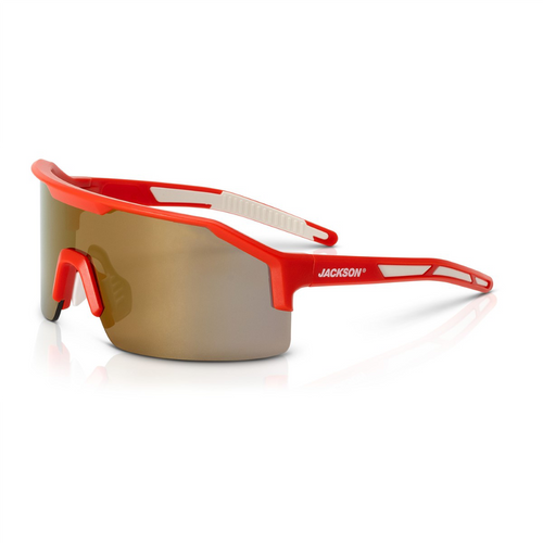 Jackson Safety  Safety Glasses - MAXVIEW Series - Gold Mirror Lens - Red Frame - Hardcoat Anti-Scratch