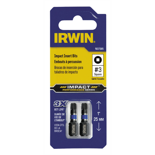 Irwin Industrial Insert Impact Bit No. 3SQ x 1OAL