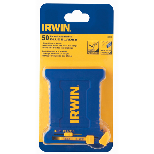 Irwin Industrial 50PK BI-METAL RAZOR BLADES "BLUE BLADE" 50 PK Irwin Industrial 50PK BI-METAL RAZOR BLADES "BLUE BLADE" 50 PK