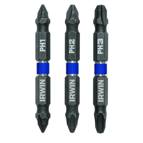Irwin Industrial 3PC Double-Ended Screwdriver Power Bit 2-3/8 Irwin Industrial 3PC Double-Ended Screwdriver Power Bit 2-3/8