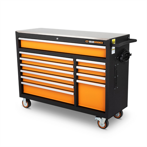 GearWrench 52 Inch 11 Drawer GSX Series Rolling Tool Cabinet with Stainless Steel Worktop