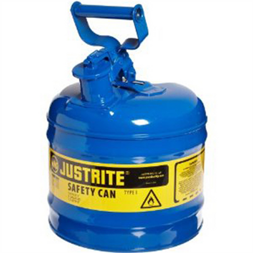 Justrite Mfg. Co. 2Gal/7.5L Safety Can Blue Justrite Mfg. Co. 2Gal/7.5L Safety Can Blue