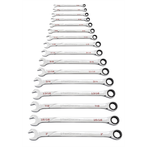 GearWrench 16 Piece 120XP Universal Spline XL Ratcheting Combination SAE Wrench Set