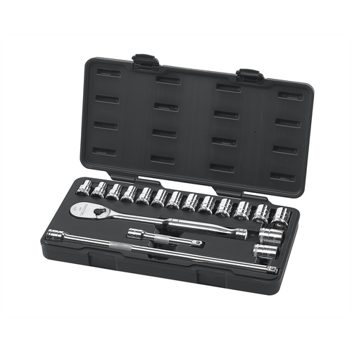 GearWrench 18 Piece 1/2 Inch Drive 6 Point Standard Metric Mechanics Tool Set
