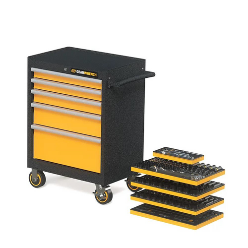 Gearwrench Mechanics Tool Set in Modular Foam Trays With Storage Unit 247 Pieces