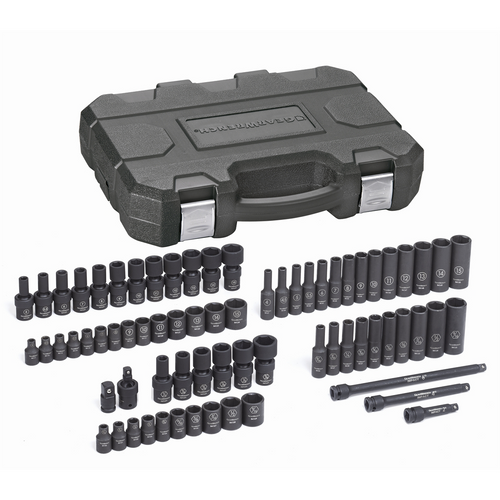 GearWrench 71 Piece 1/4 Inch Drive 6 Point Standard & Deep Universal Impact SAE/Metric Socket Set
