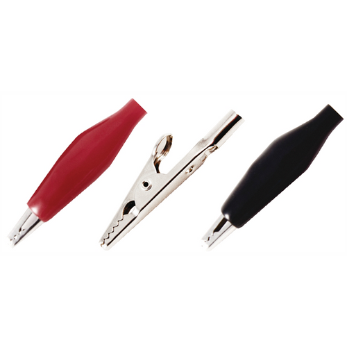 The Best Connection 2" 10A ALLIGATOR CLIPS W/VINYL BOOTS R/B 2SETS