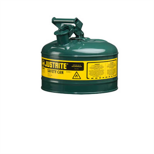 Justrite Mfg. Co. Safety Can 2 Gal/7.5L Green Justrite Mfg. Co. Safety Can 2 Gal/7.5L Green