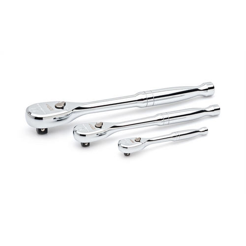 GearWrench 3 Piece 1/4 Inch, 3/8 Inch & 1/2 Inch Drive 120XP Teardrop Ratchet Set