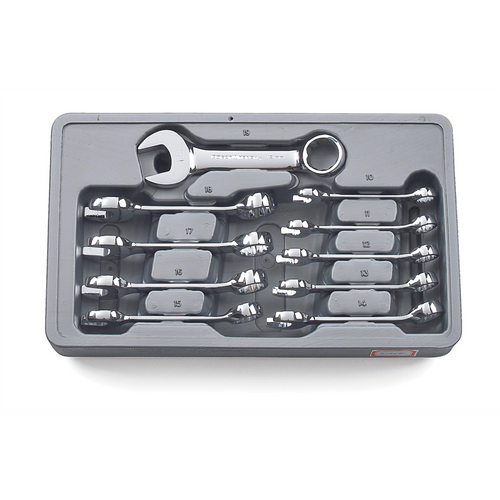 GearWrench 10 Piece 12 Point Stubby Combination Metric Wrench Set