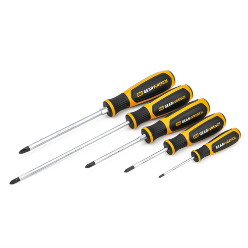 GearWrench 5 Piece Phillips Dual Material Screwdriver Set