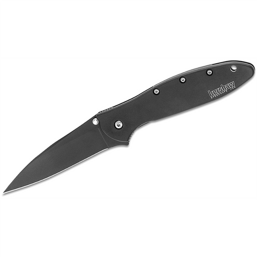 Kershaw Leek Assisted Open Frame Lock Drop Point Blade EDC Folding Pocket Knife - Black Kershaw Leek Assisted Open Frame Lock Drop Point Blade EDC Folding Pocket Knife - Black