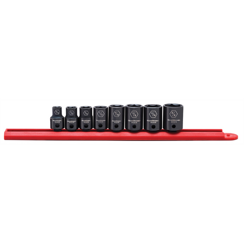 GearWrench 8 Piece 3/8 Inch Drive 6 Point Standard Impact SAE Socket Set